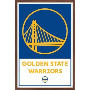Trends International NBA Golden State Warriors - Logo 21 Framed Wall Poster Prints - 1 of 4