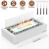NewHome"Portable Tabletop Fire Pit with Roasting Sticks for Indoor/Outdoor, Perfect for Parties & Decor"Black&White - 3 of 4
