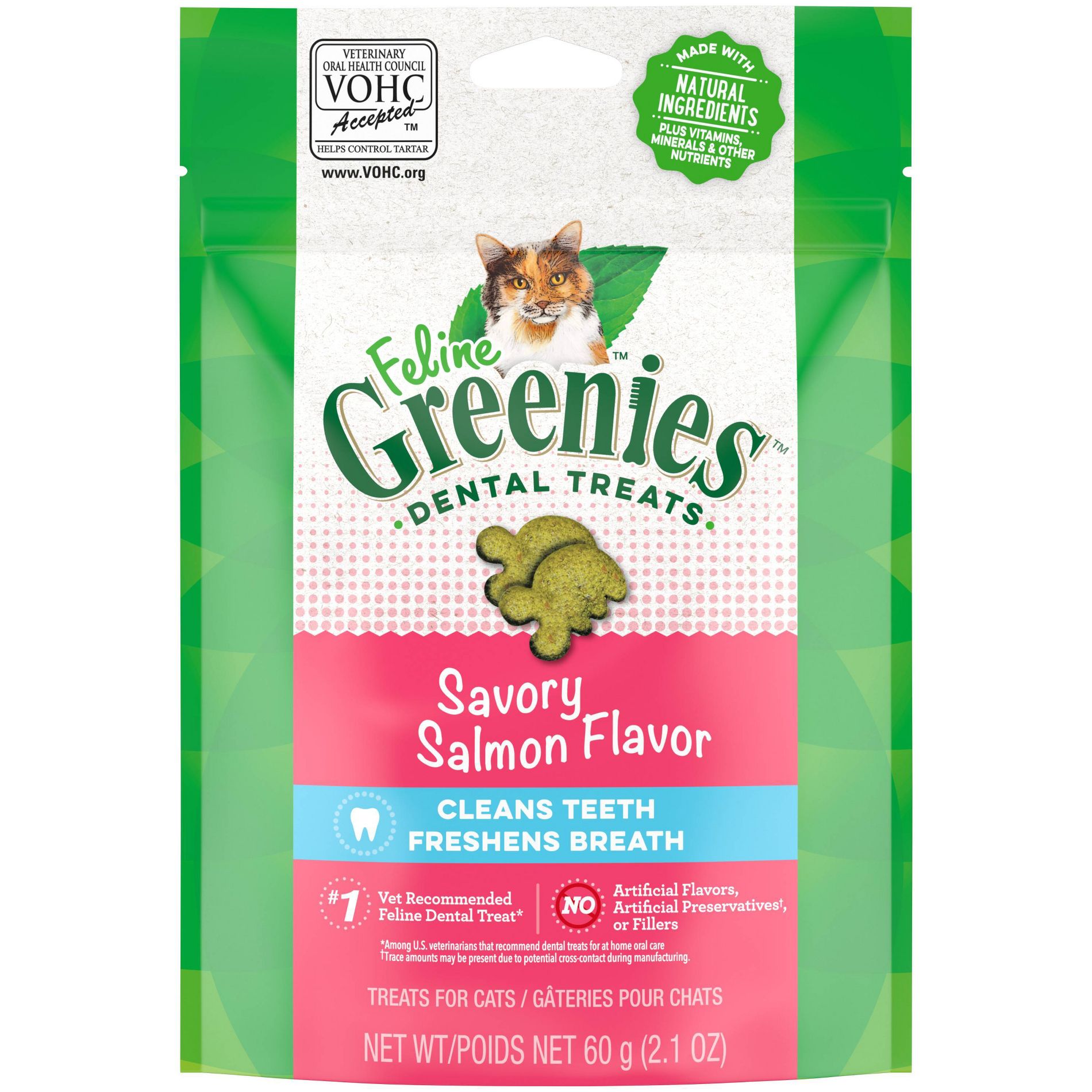 Greenies Savory Salmon Flavor Dental Cat Treats