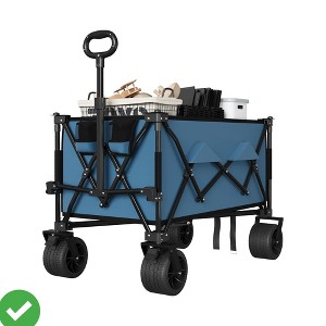 Heavy Duty Foldable Wagon for Beach Extra Large Collapsible Foldable Wagon for Camping - 1 of 4