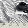 Amelie Home Chenille Knit Throw Blanket, Striped Cozy Decorative Throw for Sofa, Bed & Living Room - 4 of 4