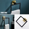5 Pieces Bathroom Hardware Set, Black and Gold Towel Bar Set, 23.6 inch Towel Bar Hand Towel Holder Wall Mounted Stainless Steel - 3 of 4