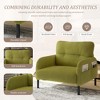 MOONMISS corduroy fabric, comfortable monochrome single person wide seat chair, suitable for living rooms and bedrooms - 3 of 4