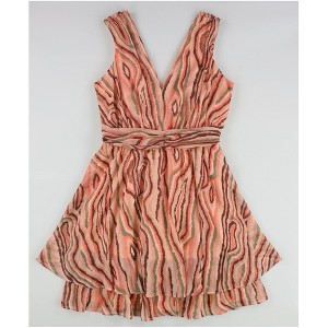 bar III Womens Mod Wood Cut Printed Mini Dress - 1 of 2