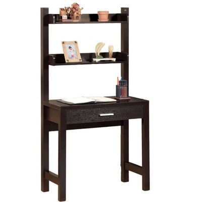 FC Design 60"H Ladder Desk with Two Top Shelves and One Drawer in Red Cocoa Finish