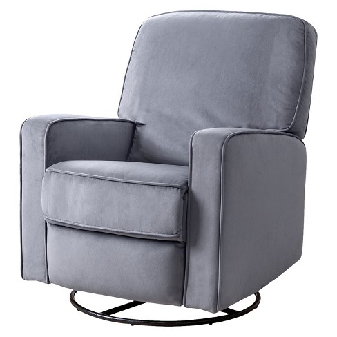 Bella Fabric Swivel Glider Recliner Chair Gray Abbyson Living Target