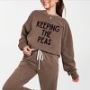 Simply Sage Market Keeping The Peas Lightweight Garment Dyed Sweatshirt - 2 of 4