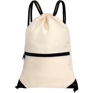 Drawstring Backpack, Lightweight Sports Gym Sack for Men & Women, Durable Cinch Snackpack for Beach - 1 of 4