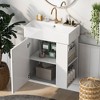 Kumasinova Floating Bathroom Vanity,Cabinet with Ceramic Basin,Wave Pattern Door,1 Handle,Storage Cabinet,Sink Vanity for Small Spaces - 2 of 4