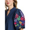 Women's Seersucker Embroidered Top - umgee - 3 of 3