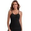 INSPIRE CHIC Women's Long V-Neck Tummy Control Breast Lifting Padded Seamless Shaping Camisoles - 4 of 4