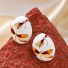 Women's The Dragonfly Stud Earrings - Mustard Yellow:Crimson Red - 2 of 4