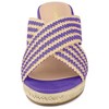 Allegra K Women's Espadrilles Wedges Slide Wedge Sandals - 2 of 4