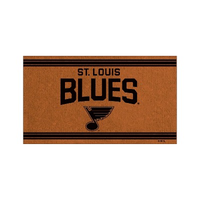 Evergreen St Louis Blues Logo Turf Mat, Brown- 28 x 16 Inches Indoor Outdoor Doormat