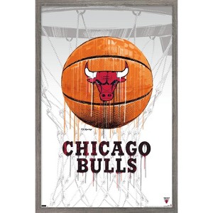 Trends International NBA Chicago Bulls - Drip Basketball 21 Framed Wall Poster Prints - 1 of 4