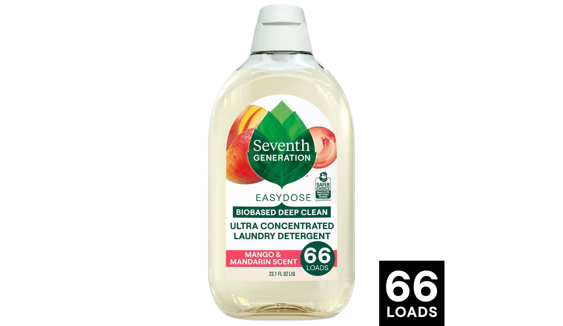 Seventh Generation EasyDose Liquid Laundry Detergent - Mango & Mandarin - 23.1oz