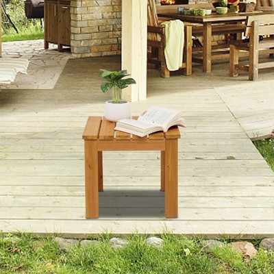 Maggift Patio End Tables, Modern Decorative Side Tables, Stylish Design for Patio, Living Room, Indoor and Outdoor Use, Brown, 18"*18"*16"