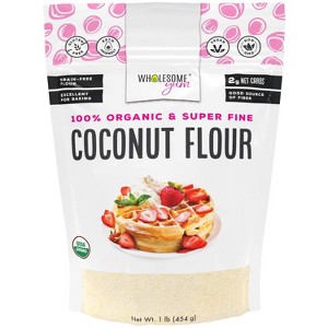 Wholesome Yum Premium Organic Coconut Flour For Baking & More (16 oz / 1 lb) - Low Carb, Gluten Free, Non GMO, Keto Friendly Flour Substitute - 1 of 4