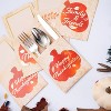Joyfy 36 Pcs Thanksgiving Turkey Cutlery Party Favor Supply, Harvest Dinner Table Decoration Gold Foil Utensil Holders - 2 of 4