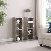 KTMBDW Tall Narrow Bookshelf 8 Tiers, Compact Corner Bookcase with a Wavy Border Design, Easy to Match for Living Room, Office, Study, Bedroom - 3 of 4