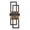LamQee Black LED Wall Sconce Outdoor Large Modern Exterior Light Fixture Outside Lighting Sleek Dual Rectangle Indoor Light - 2 of 4