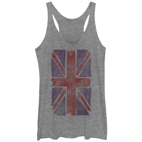 Women's Lost Gods Union Jack Art Racerback Tank Top : Target