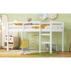 CAVINAS Twin/Full Size Loft Bed with Ladder & Safety Guardrails,Rubberwood Bed Frame for Kids Room,Bedroom - 2 of 3