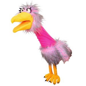 Living Puppets: Loops The Pink Bird - 21" Plush Hand Puppet, Handmade Pal - 1 of 4