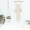 Unique Bargains Macrame Plant Hanger Woven Cotton Indoor Outdoor Decorative - 2 of 4