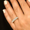 Pompeii3 2 Ct Diamond Five Stone Wedding Ring 14k Yellow Gold EX3 Lab Created - 4 of 4