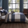 Bebejan Checkered Navy Tan 100% Cotton 5 Piece Reversible Comforter Set - 2 of 4
