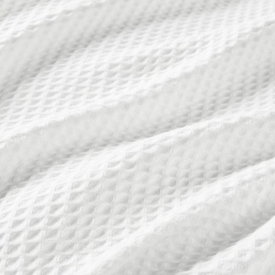 King-Sized White Waffle Weave Cotton Comfort Blanket