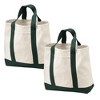 Chic and Practical Port Authority Ideal Twill Two-Tone Shopping Tote Bag - Durable twill Large capacityLarge capacity - 2 of 4