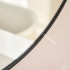 NicBex Glossy Bathroom Mirror for Wall, Rectangle Metal Framed Vanity Mirror, Modern Corner Mirror, Hangs Horizontally & Vertically, Black - 3 of 4