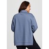 RBX Active Women's 1/4 Zip Sweatshirt Cotton Blend Fleece Quarter Zip Mock Neck Pullover Tunic - 2 of 4