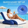 Jasonwell Giant Luxury Pool Float Recliner Chair for 1-2 Adults, Heavy Duty Inflatable Lounger for Pool, Lake, Beach, Blue, 59"D x 69"W x 30"H - 4 of 4