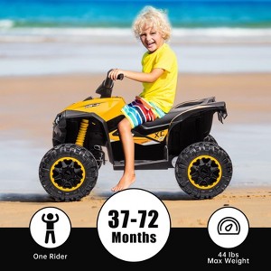 12V Kids Ride-On Electric ATV, 35W Doubal Motor 4-Wheeler Off-Road 4WD Car Toy, Kids Ride On ATV with 2 Control Modes, Music, Horn, High Low Speeds - 1 of 4