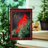 Evergreen Cardinal Peace Burlap Garden Flag 12 x 18 Inches Indoor Outdoor Decor - 3 of 4