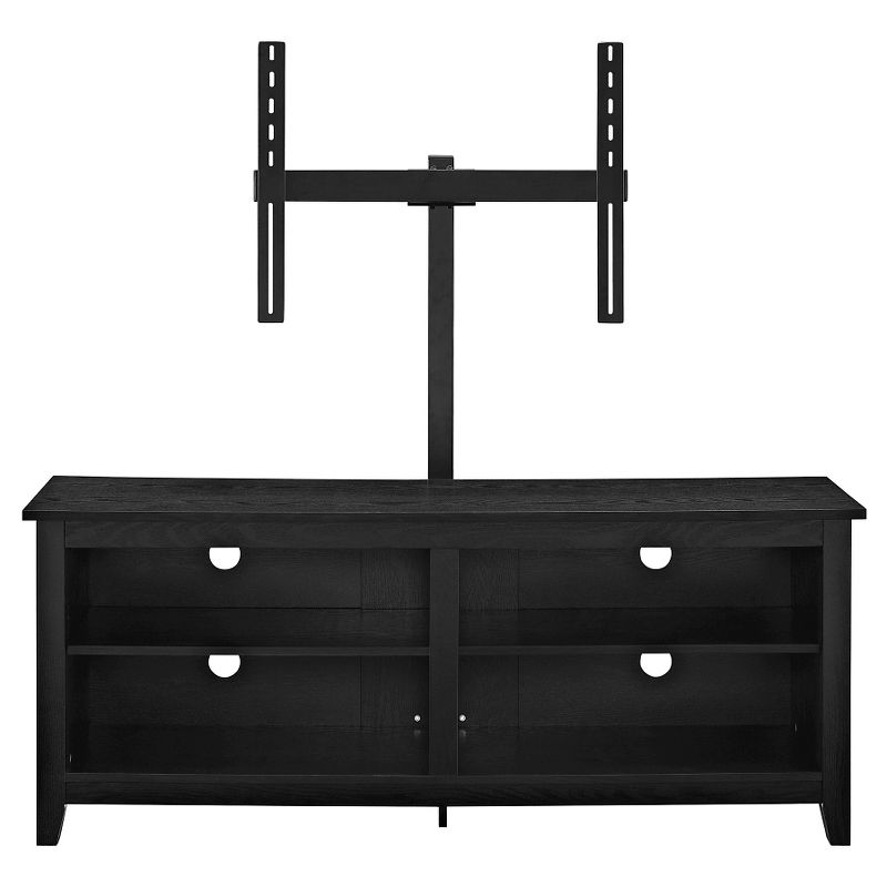 Farmhouse 4 Cubby Wood Open Storage with Mount TV Stand for TVs up to 65" - Saracina Home, 5 of 7