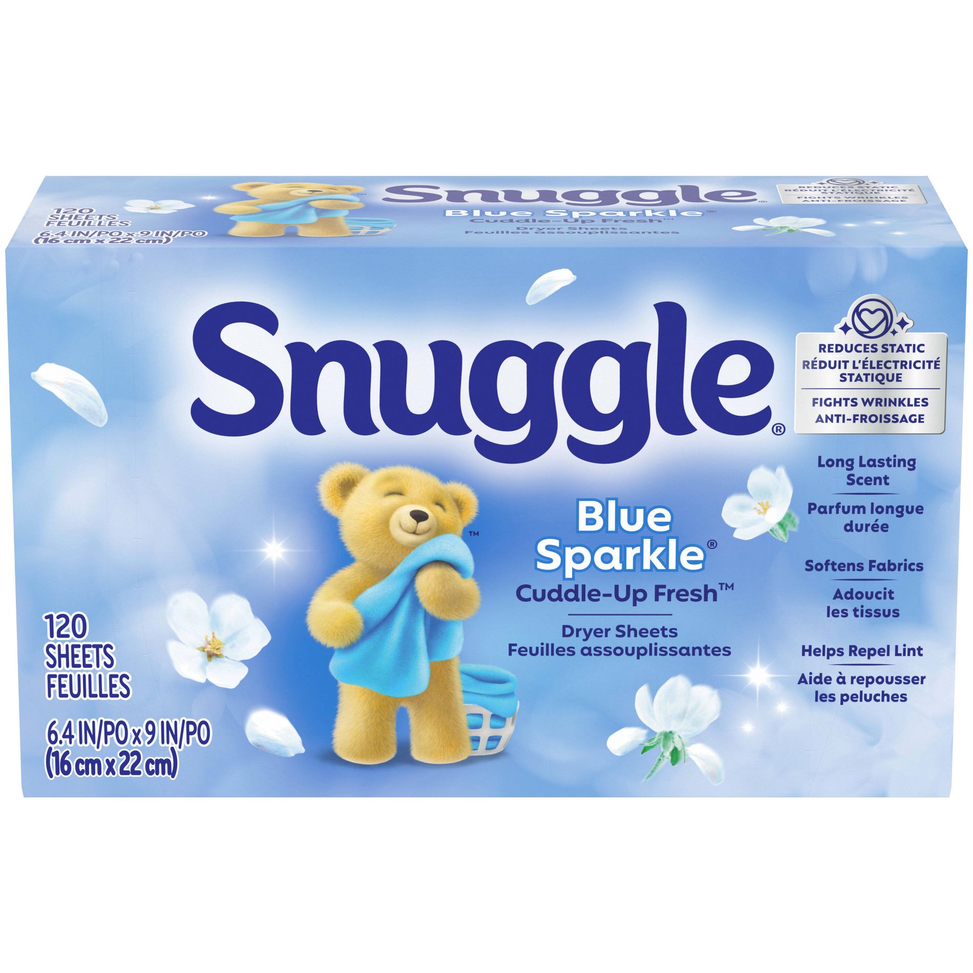 Snuggle Blue Sparkle Fresh Scent Dryer Sheets