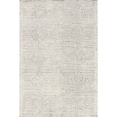 Nuloom Mykel Geometric 4x6 Wool Indoor Area Rug for Living Room Bedroom Dining Room Kitchen, Ivory