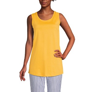 Lands' End Women's Supima Cotton Tunic Tank Top - 1 of 4