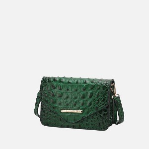 MKF Collection Vanta Women's Crossbody Croc-Embossed Saddle Handbag by Mia K - 1 of 4