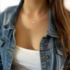 Heart Necklace, 15 - 17 Inch Silver/gold Chain, Dainty Bead Charm, Women's Heart Valentine's Gift - 4 of 4