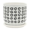 Gulches 2 Piece Ceramic Aztec Planters w/ Saucers, Sizes 4.5x4.5x4.5" & 6x6x5.75" - Perfect for Hall, Bedroom, Florist etc. - 4 of 4