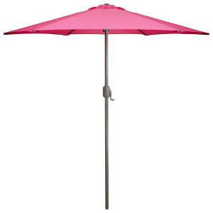 Northlight 7.5' Outdoor Patio Market Umbrella with Hand Crank - Pink - 1 of 4