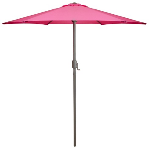 Northlight 7 5 Outdoor Patio Market Umbrella With Hand Crank Pink Target