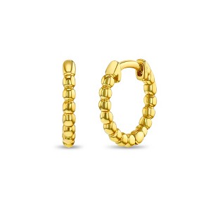 Girls' Beaded Hoop Gold Plated Sterling Silver Earrings - In Season Jewelry - 1 of 3