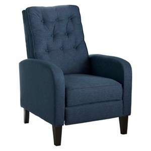 Nievis Tufted Recliner - Navy - Christopher Knight Home, Blue