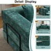 QingMoon Convertible Floor Sofa Bed, Chenille Loveseat Sofa, Modular Sectional Sofa, Boneless Couch with Pull Out Bed for Living Room - 2 of 4